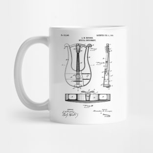 Lyre Stringed Musical Instrument Patent Print 1906 Mug